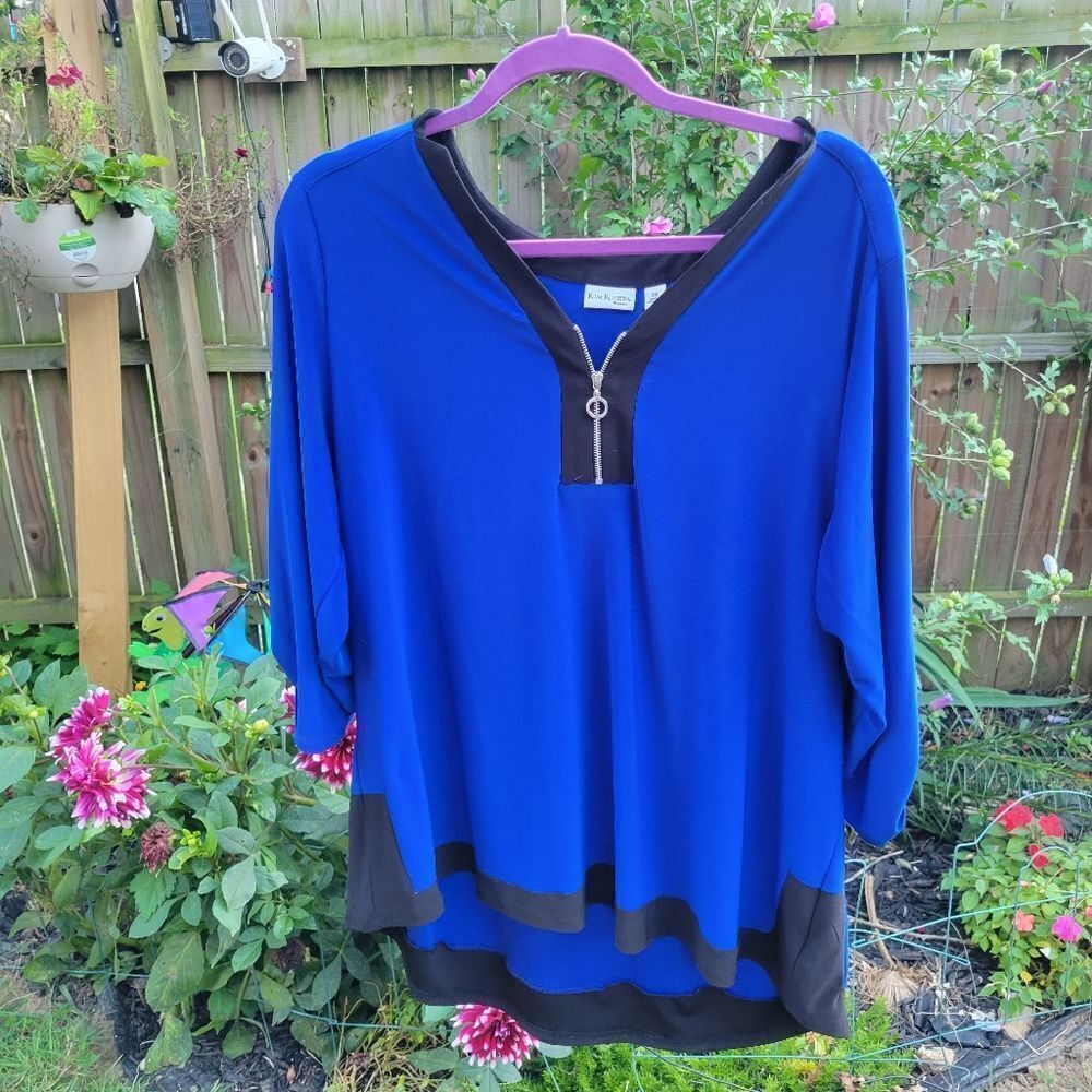 Womens Blue & Black Tunic